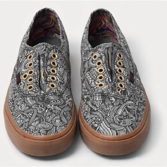 Vans Authentic Custom / Artist Print Canvas Sneakers - Picture 3 of 4